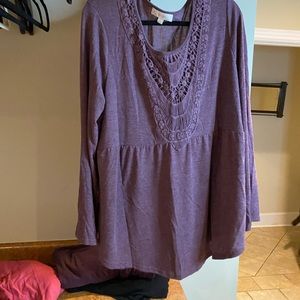 Women’s Suzanne Betro Weekend size 2X long bell sleeve tunic